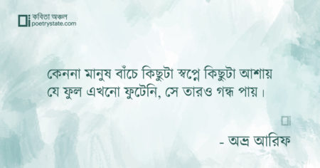 বাংলা কবিতা, কিছুটা আশায় কবিতা, কবি অভ্র আরিফ - কবিতা অঞ্চল