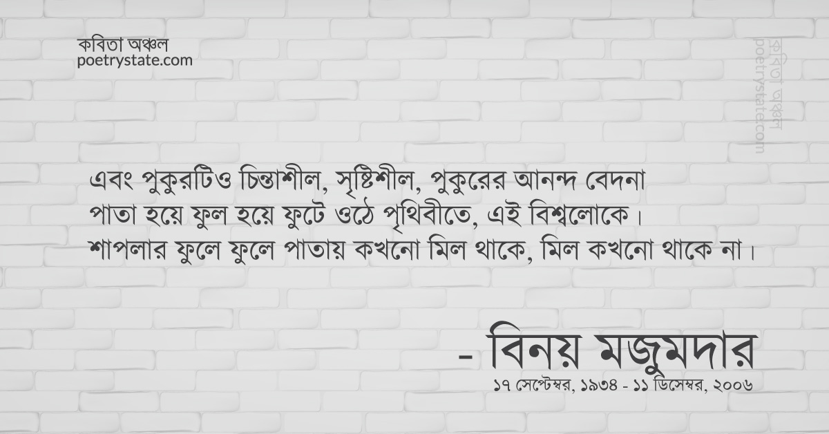 বাংলা কবিতা, বর্ষাকালে আমাদের পুকুরে শাপলা হয় কবিতা, কবি %customfield(cpoet_name)% - কবিতা অঞ্চল