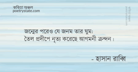 বাংলা কবিতা, জন্ম থেকে জন্মান্তরে কবিতা, কবি হাসান রাব্বি - কবিতা অঞ্চল
