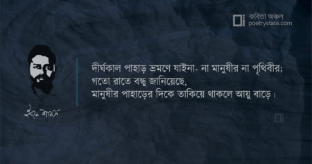 বাংলা কবিতা, ক্ষুধা নিয়ে দীর্ঘপথ হাঁটা যায়না কবিতা, কবি ইবনে শামস - কবিতা অঞ্চল