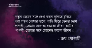 বাংলা কবিতা, পাগলী কবিতা, কবি জয় গোস্বামী - কবিতা অঞ্চল