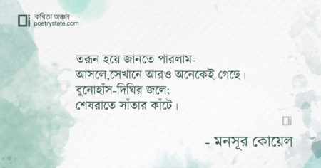 বাংলা কবিতা, তেপান্তর কবিতা, কবি মনসূর কোয়েল - কবিতা অঞ্চল