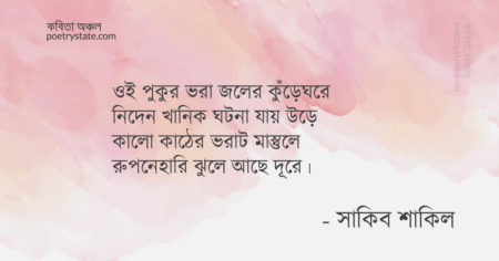 বাংলা কবিতা, পুকুর ভরা জলের কুঁড়েঘর কবিতা, কবি সাকিব শাকিল - কবিতা অঞ্চল