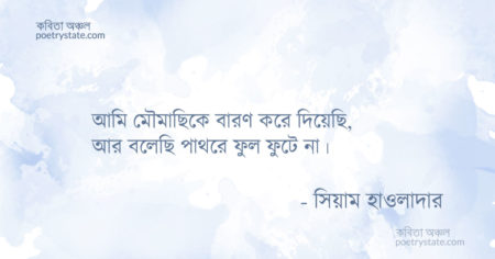 বাংলা কবিতা, পাথর কবিতা, কবি সিয়াম হাওলাদার - কবিতা অঞ্চল