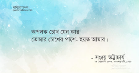 বাংলা কবিতা, প্রেম কবিতা, কবি সঞ্জয় ভট্টাচার্য - কবিতা অঞ্চল