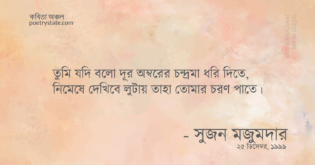 বাংলা কবিতা, তুমি যদি বল কবিতা, কবি সুজন মজুমদার - কবিতা অঞ্চল