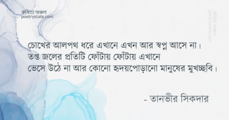 বাংলা কবিতা, ভালো থাকার রোজনামচা কবিতা, কবি তানভীর সিকদার - কবিতা অঞ্চল