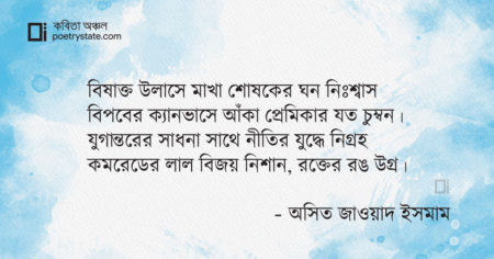 বাংলা কবিতা, পবিত্র বিপ্লব কবিতা, কবি অসিত জাওয়াদ ইসমাম - কবিতা অঞ্চল
