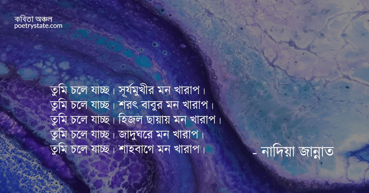 বাংলা কবিতা, তুমি চলে যাচ্ছ কবিতা, কবি %customfield(cpoet_name)% - কবিতা অঞ্চল